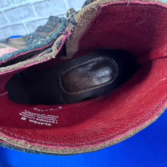 🦅|•FREEBIRD BY STEVEN•| SLAYER Leather Buckle Ankle Booties Size 8 - Picture 11 of 12